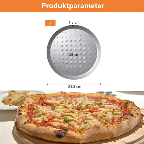 Sett med 2 runde pizzabrett, diameter 25,5 cm 1
