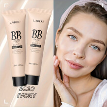 (#110 Ivory - 2pcs) Buy 1 Take 1-Long Wearing BB Cream 30ml/1.06fl.oz., Waterproof Hide Pores Concealer Make Up, Cover Blemishes Make Up Cream For Women
