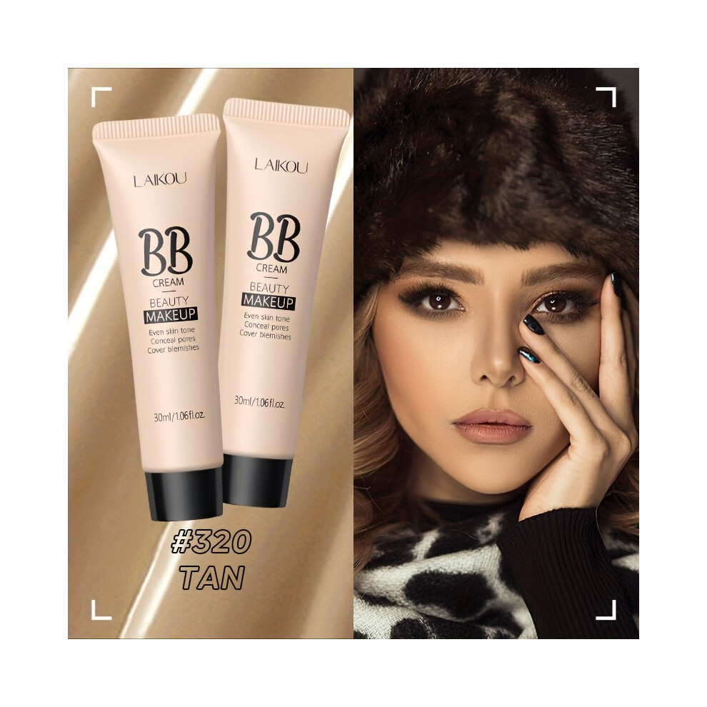 (#320 Tan - 2pcs) Buy 1 Take 1-Long Wearing BB Cream 30ml/1.06fl.oz., Waterproof Hide Pores Concealer Make Up, Cover Blemishes Make Up Cream For Women