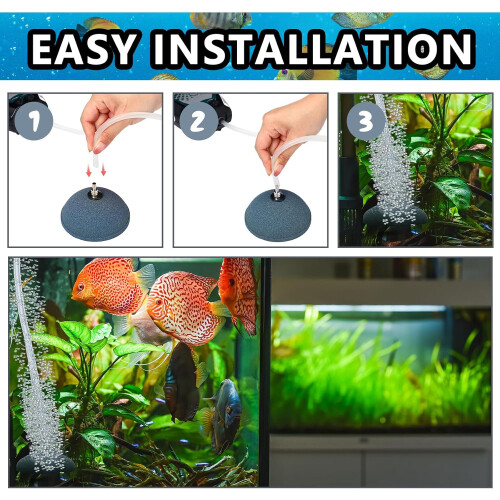 6 Pack 4 Inch Aquarium Air Stone Bubble Diffuser, Ball Shaped Pond Aerator Diffuser 2