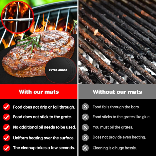 BBQ-Grillmatte, Antihaft-Grillmatten, wiederverwendbares Backpapier 2