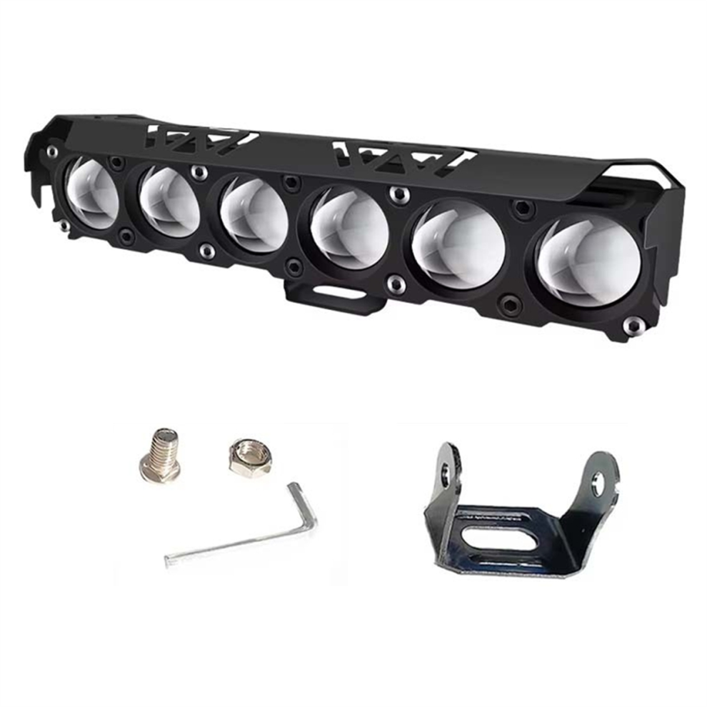 6 Lens Motorcycle Led Spotlight Dual Color Hi/Low Beam Fog Lamps 4853102515950