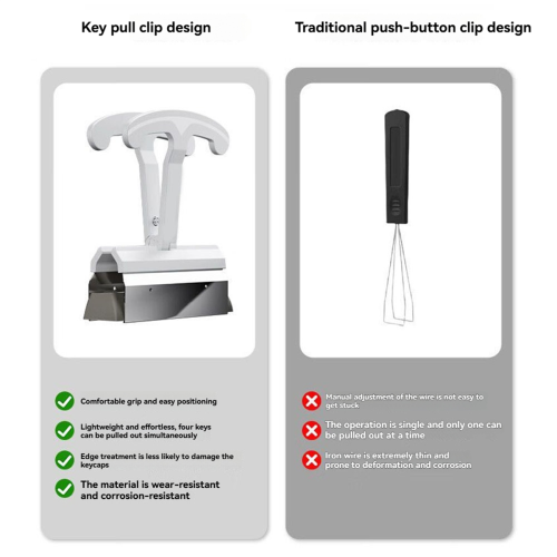 Keycap Remover for Mechanical Keyboards Universal Key Puller White 1
