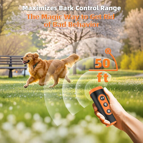 Dog Bark Deterrent Device, Ultrasonic Anti Barking Device Rechargeable, Stops Bad Behavior 2