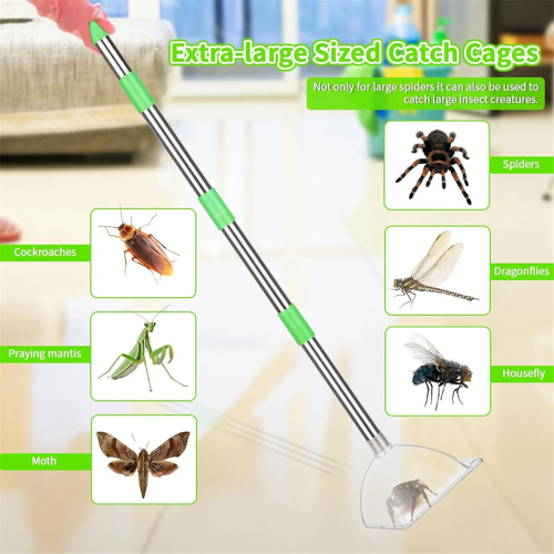 Atrapa arañas e insectos - Atrapa arañas ajustable de mango largo 1