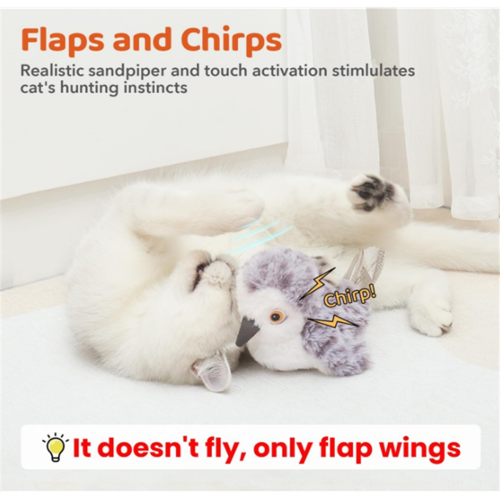 Cat Toys Flapping Bird (No Flying), Lifelike Sandpiper 2