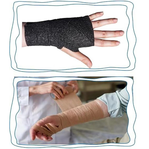 Lot de 30 bandages élastiques noirs auto-adhésifs, 5 cm, bandages élastiques fixes 2
