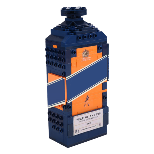 Set de decor pentru sticlă de whisky și vin cu blocuri de construcție NOU 2