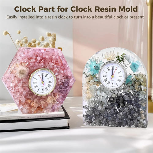 6 PCS Clock Parts for Clock Resin Mold, Roman Numerals Clock Piece 2