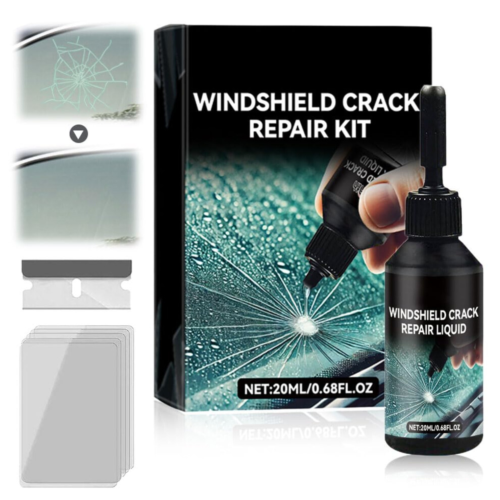 Windshield Crack Repair Kit,Glass Repair Liquid For Cracks,Chipped Windshield Filler 354398658535