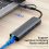 USB C HUB Προσαρμογέας πολλαπλών θυρών USB-A Σταθμός σύνδεσης Ethernet RJ45 2