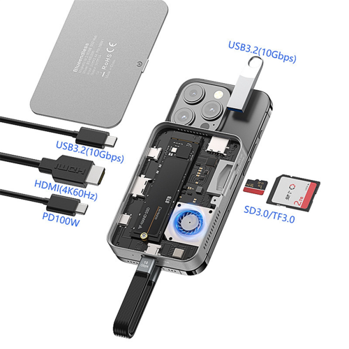 USB-C-dokkingstasjon 10 Gbps M.2 NVMe SSD-kabinett 1