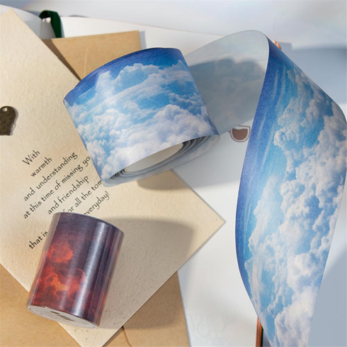 Διακοσμητικές Αυτοκόλλητες Ταινίες Vintage Clouds in the Washi Paper Tape 2