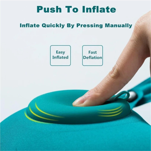 U-Shaped Neck Cushion Inflatable Pillow with Air Pressure Ring 1