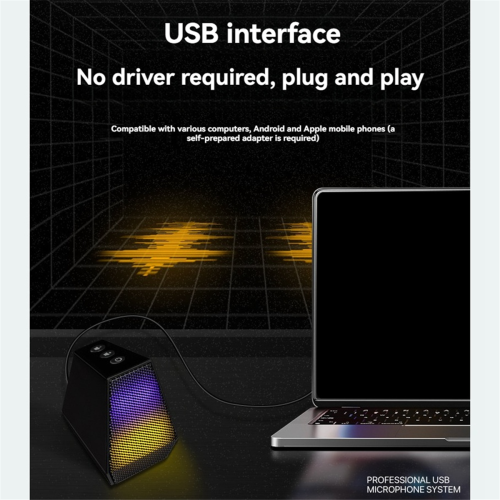 Microfon mini USB cu condensator pentru desktop, microfon pentru gamer 2