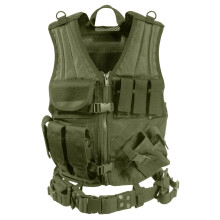 Cross Draw MOLLE Tactical Vest, Olive Drab - Regular