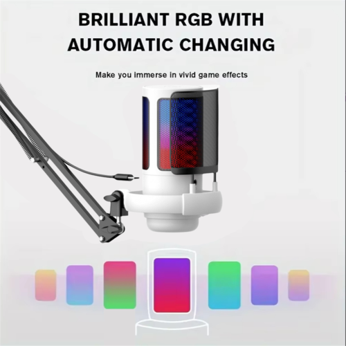 USB Condenser Microphone RGB Esports Game Call Recording Condenser A 1