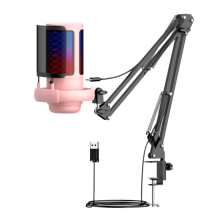 USB Condenser Microphone RGB Esports Game Call Recording Condenser A