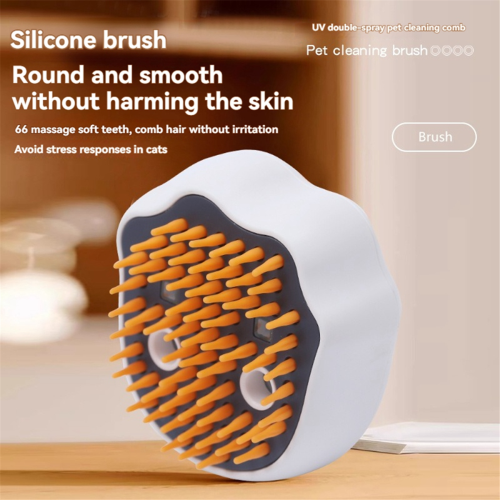 Pet Comb UV Steam Brush Massage Cleaning 3in1 Function Dual Sprays 1