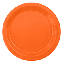 Papieren bord fruitcake picknick dessert 9-inch bord feloranje