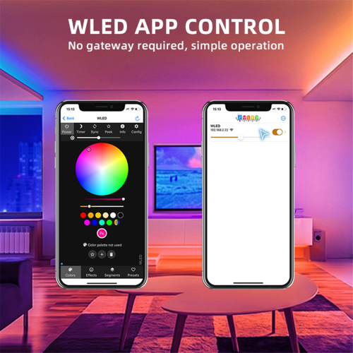 Contrôleur WLED ESP32 Pour Bandes LED Adressables – Compatible NeoPixel/SPI – Micro Intégré, Contrôle Wi-Fi, 5-24V