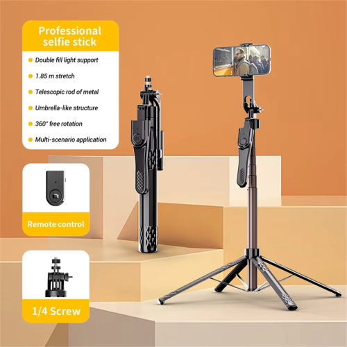 1.85m Selfie Stick Tripod for 16 15 14 13Pro Max Android Phone 2