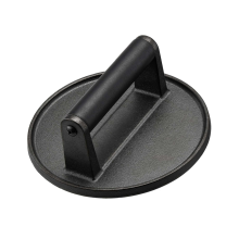 Robuuste gietijzeren hamburger, 6,5 inch, perfect voor op de bakplaat
