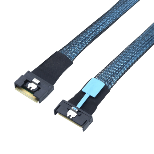 Καλώδιο εισαγωγής PCIe MCIO 5.0 8I σε λεπτό καλώδιο SAS 80cm με αντιολισθητική προστασία 1
