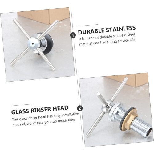1pc Practical Cup Rer Head Stainless Steel Cup Washer for Sink Coffee Bar Accessory Cup Rer Head 2