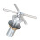 1pc Practical Cup Rer Head Stainless Steel Cup Washer for Sink Coffee Bar Accessory Cup Rer Head 1