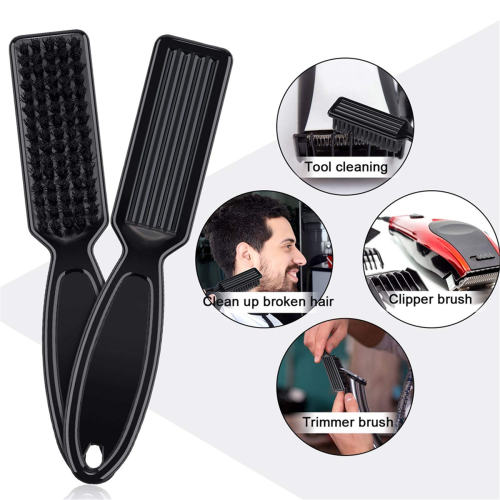 Barber Clipper Brushes,Plastic Handle Nylon Bristles Cleaning Brush 1