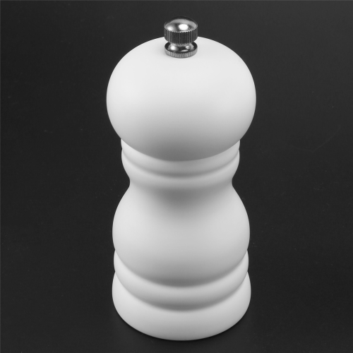 Wood Salt and Pepper Grinder Set Manual Mill Shaker, Solid Wood White 2