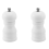 Wood Salt and Pepper Grinder Set Manual Mill Shaker, Solid Wood White 1