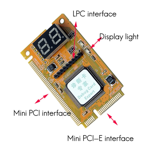 Feilsøkingskort Mini PCI PCI-E LPC PC Bærbar PC Analysator Tester 1