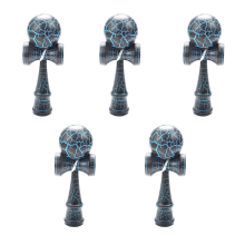 Brinquedo de madeira para esportes ao ar livre com design de madeira de faia rachada, preto e azul