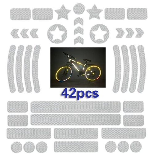 Reflecterende strips stickers waterdichte fietsreflector streep wit 2
