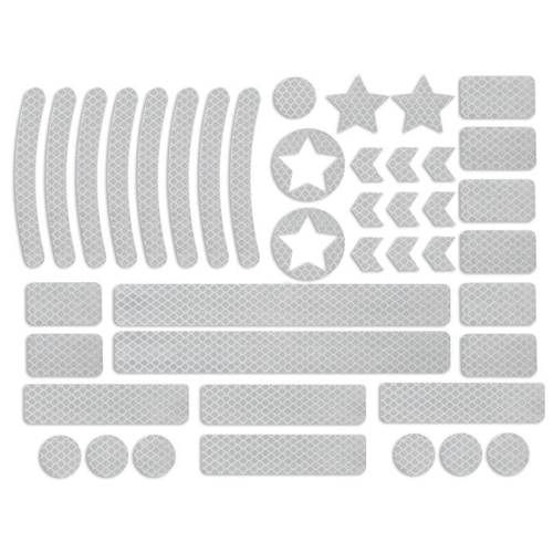 Reflecterende strips stickers waterdichte fietsreflector streep wit 1