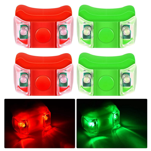 4 x Φώτα LED για Σκάφος, Γιοτ, Ποδήλατο, Τρέξιμο, Ψάρεμα (Κόκκινο, Πράσινο) 2