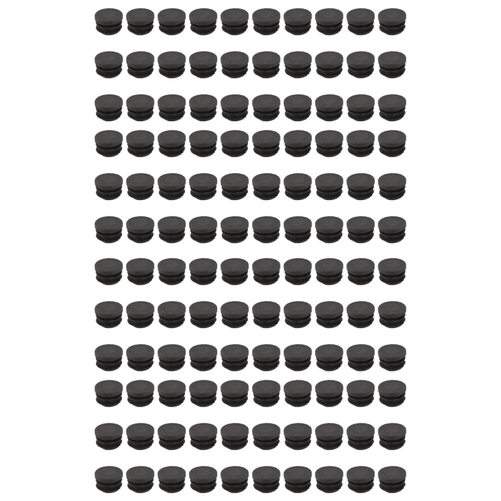 Round Table Chair Leg Tube Pipe Insert End Cap 19Mm Dia 30Pcs Black 4852852605638