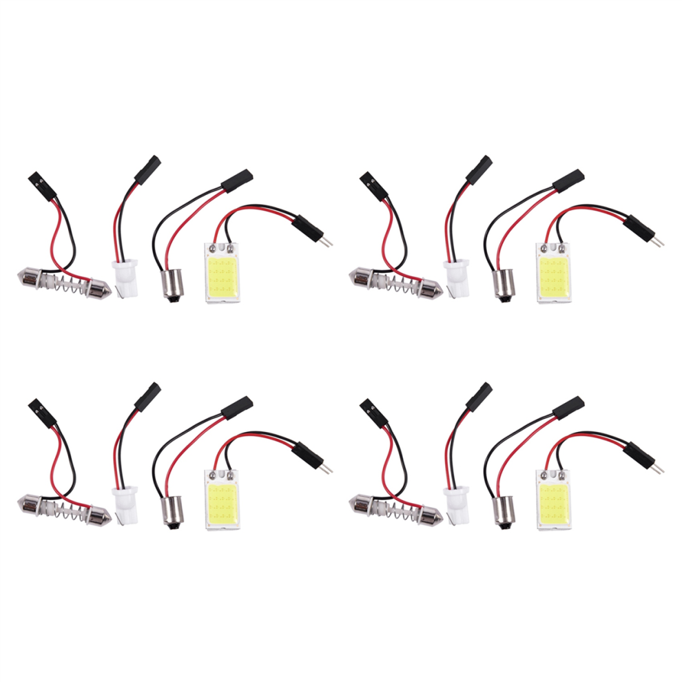 Super Bright 18 Cob Led Bulb Panel + T10 Festoon Adapters White/Light 4852852603283