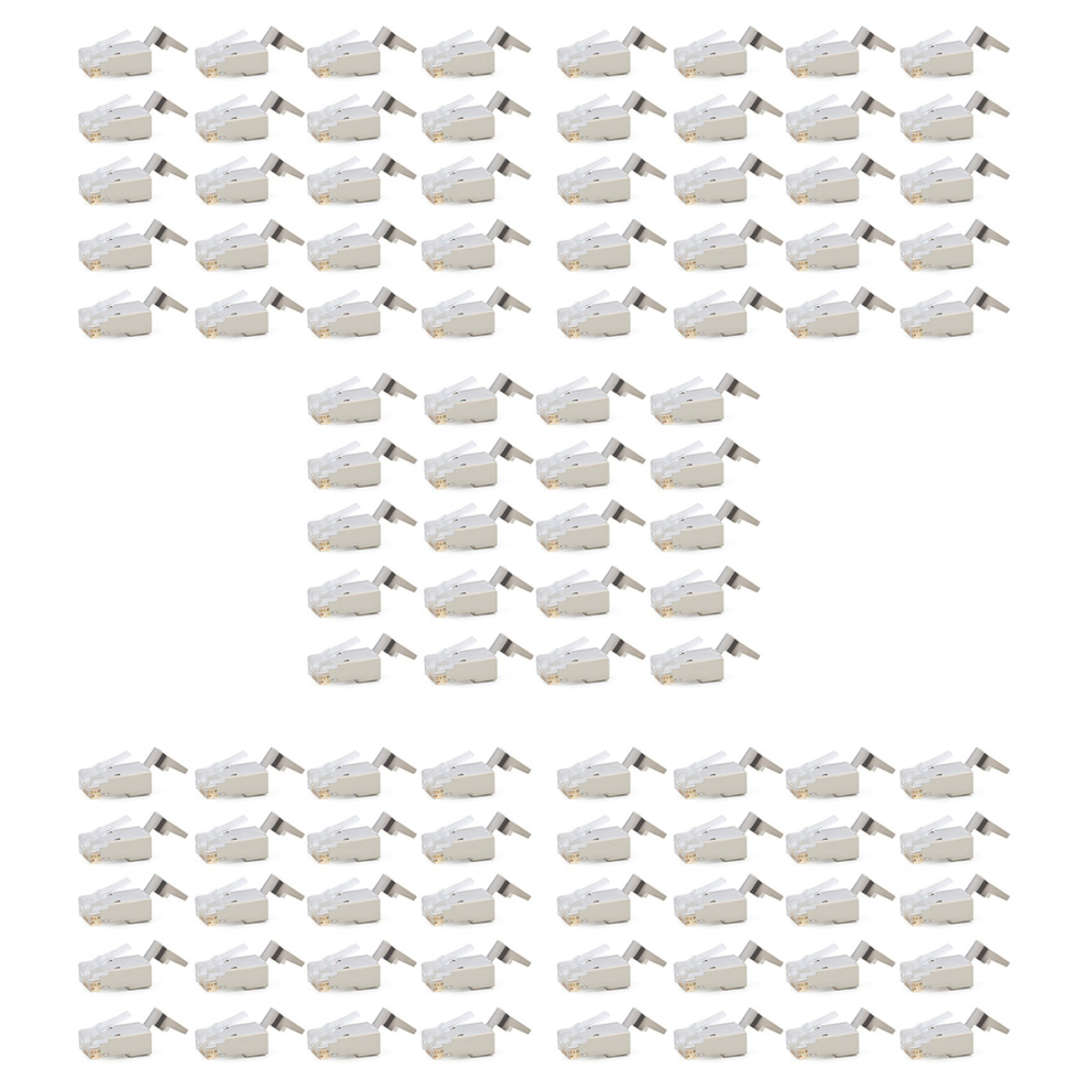 20 Pcs Cat6/6A Rj45 Pass Through Modular Plugs, Shielded (Stp) 4852852609513