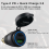 Φορτιστής μοτοσικλέτας DIN σε QC3.0 USB & Type C 30W Τροφοδοσία 7