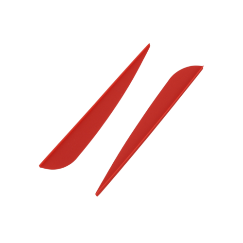 Pacote com 50 palhetas de plástico para flechas Arrows Vanes de 4 polegadas (vermelho) 2