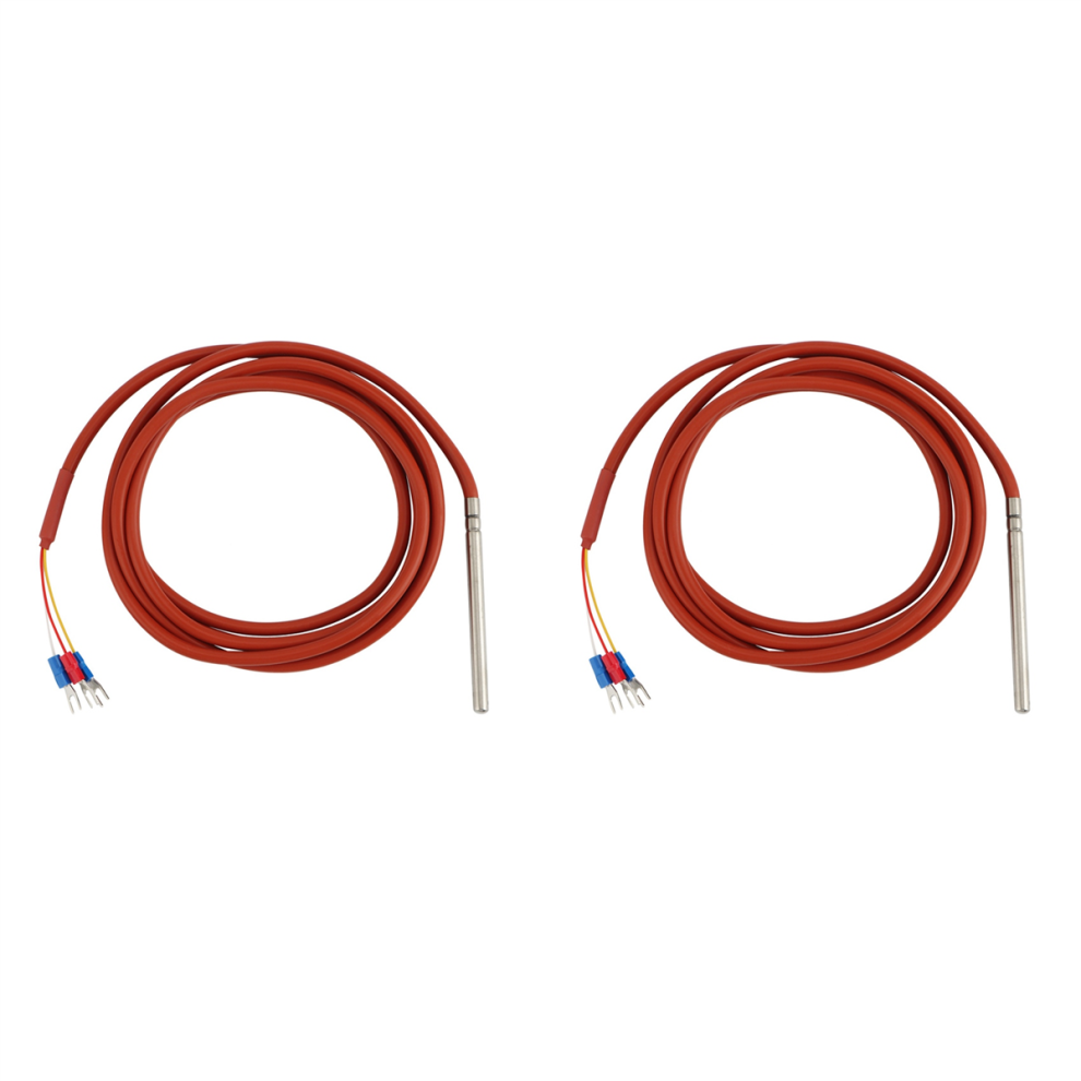 Markenlos Pt100 Rtd Temperature Sensor 6Mmx80mm Class B 2M Silicone Gel Coated