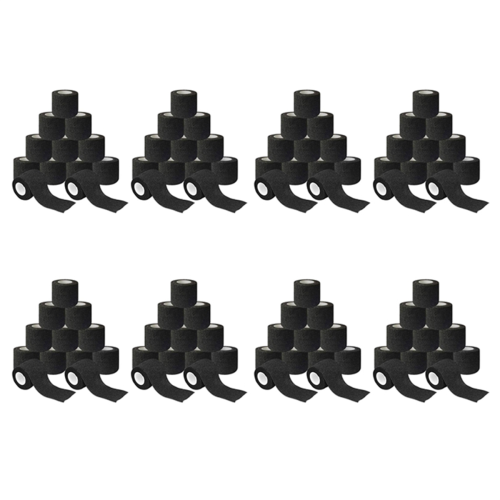 24 Rollen selbstklebende Vliesbinde, 5 cm x 4,5 m, Schwarz