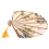 Peony Bluete Fabric Bamboo Folding Hoop Dance Fan Beige 2