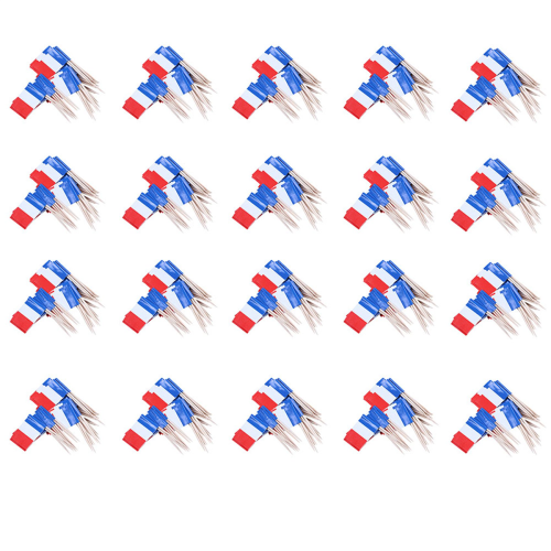 Παρτίδα 50 τμχ Mini Cure-dents Avec Drapeau - Γαλλία (Μπλε, Μπλαν, Ρουζ)