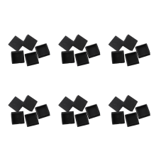 5 peças de tampas de extremidade quadradas de plástico para inserções de tubo de 50 mm x 50 mm