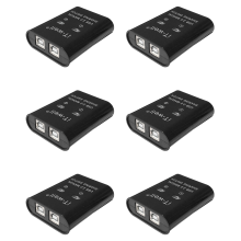 USB 2-inn 1-ut skriver, 2-port manuell KVM-omformer svart