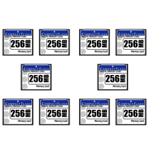 256 MB-os Compact Flash memóriakártya fényképezőgéphez, reklámgéphez